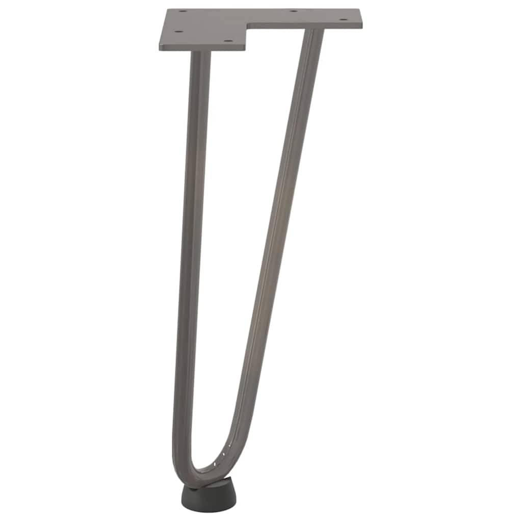Pieds en épingle à cheveux pour table basse 4 pièces Acier naturel 30 cm Acier massif - XIOS
