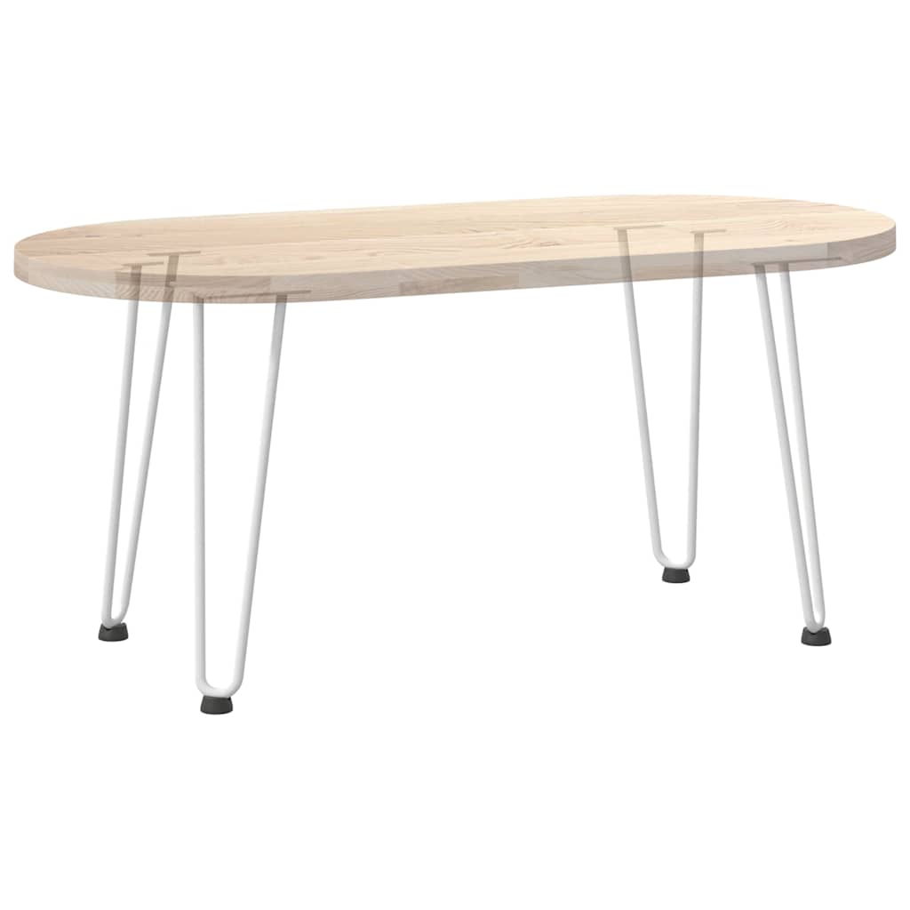 Pieds en épingle à cheveux pour table basse 4 pièces Blanc 42 cm Acier massif - XIOS