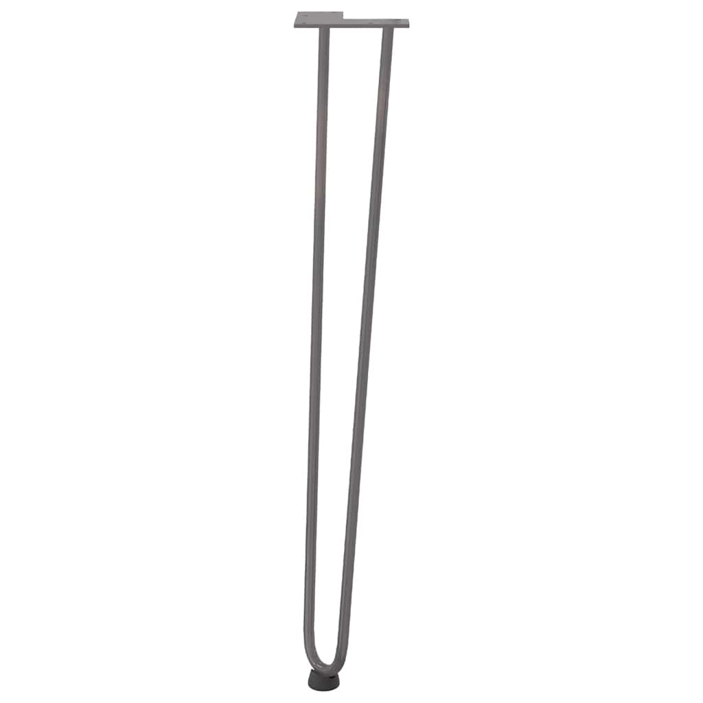 Pieds en épingle à cheveux pour consoles, lot de 4, acier naturel, 72 cm, acier massif - XIOS