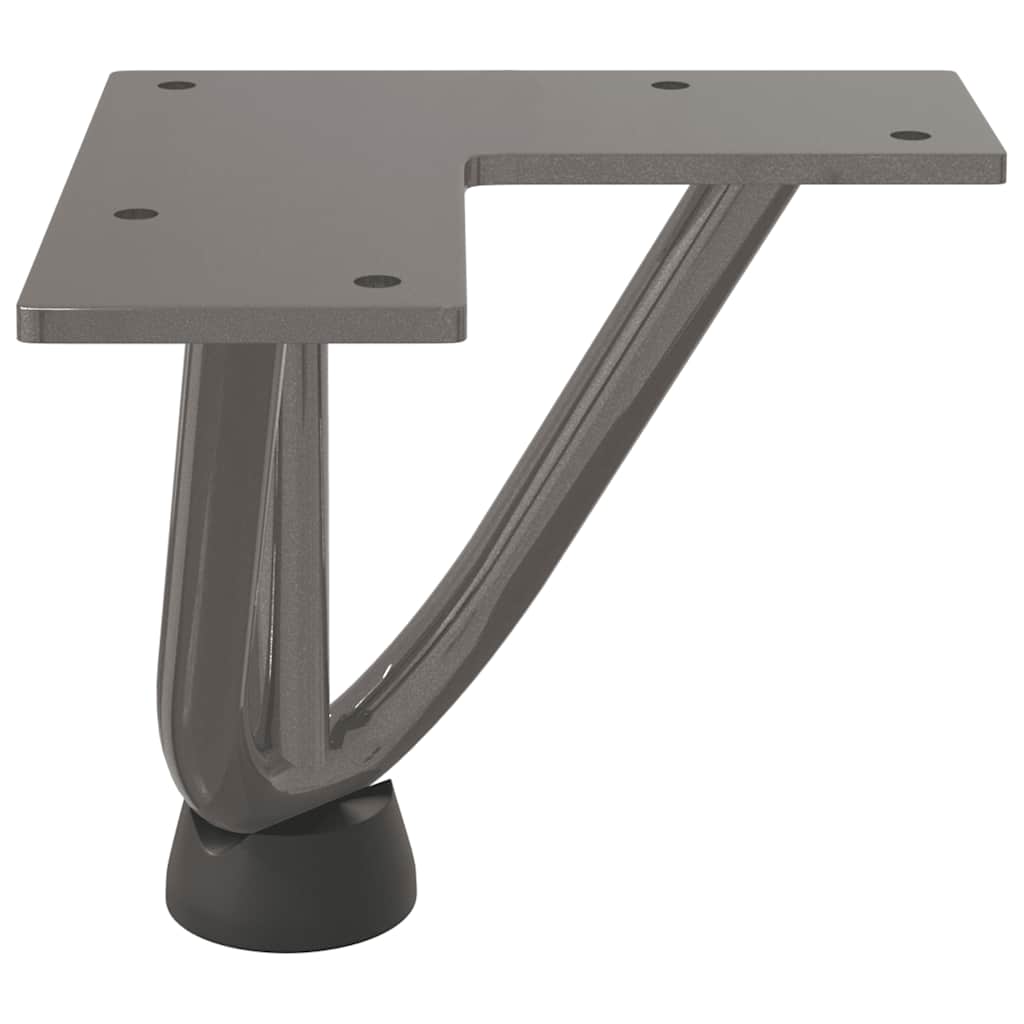 Pieds en épingle à cheveux pour table basse 4 pièces Acier naturel 10 cm Acier massif - XIOS