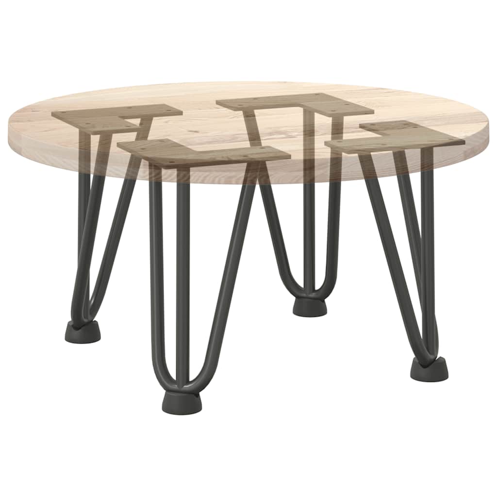 Pieds en épingle à cheveux pour table basse 4 pièces Anthracite 20 cm Acier massif - XIOS