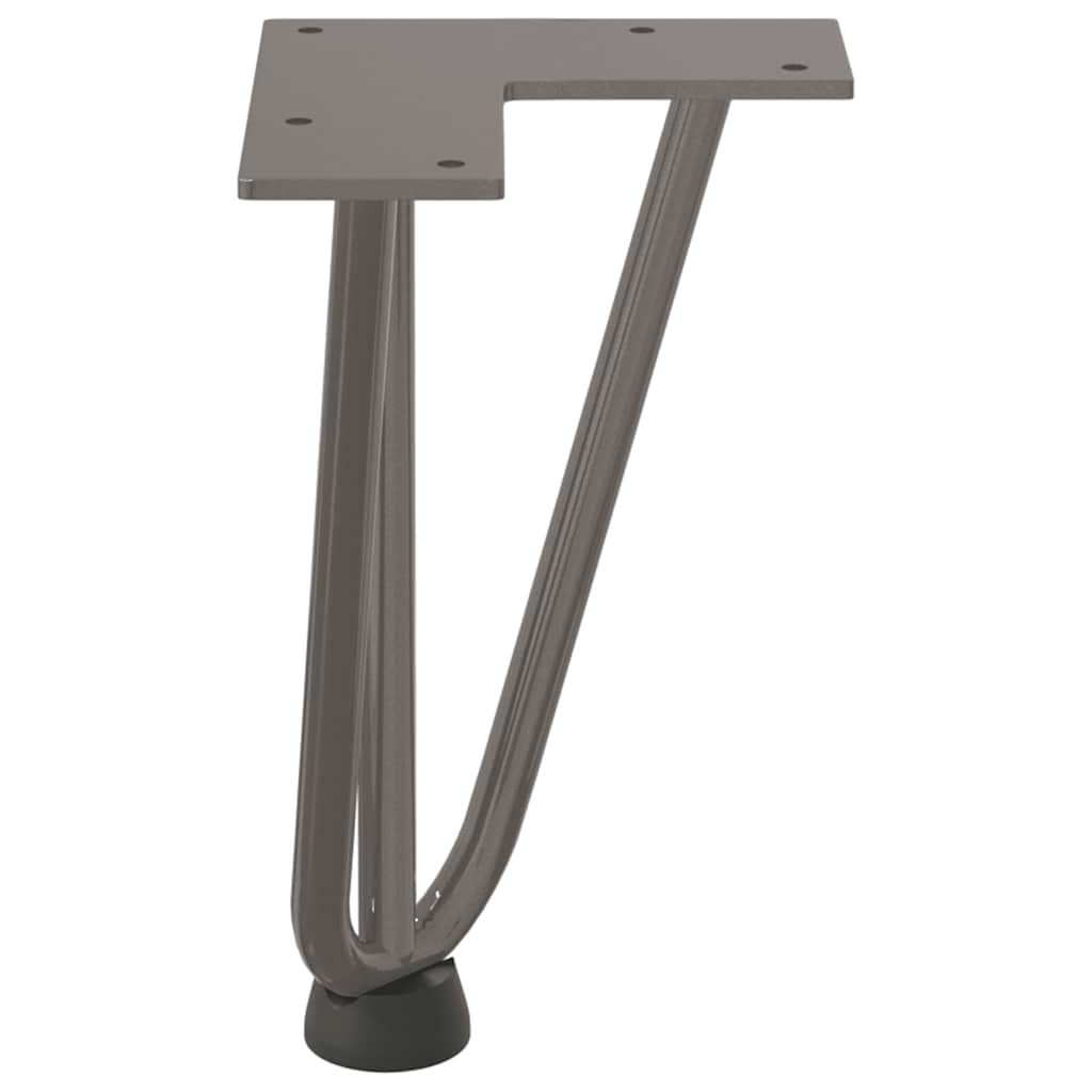 Pieds en épingle à cheveux pour table basse 4 pièces Acier naturel 20 cm Acier massif - XIOS