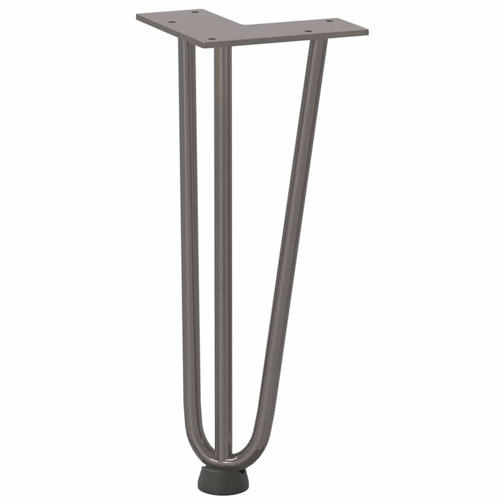 Pieds en épingle à cheveux pour table basse 4 pièces Acier naturel 30 cm Acier massif - XIOS