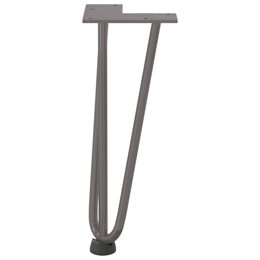 Pieds en épingle à cheveux pour table basse 4 pièces Acier naturel 30 cm Acier massif - XIOS