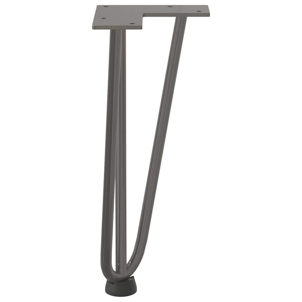 Pieds en épingle à cheveux pour table basse 4 pièces Acier naturel 30 cm Acier massif - XIOS