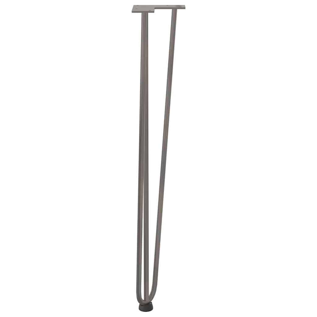 Pieds en épingle à cheveux pour consoles, lot de 4, acier naturel, 72 cm, acier massif - XIOS