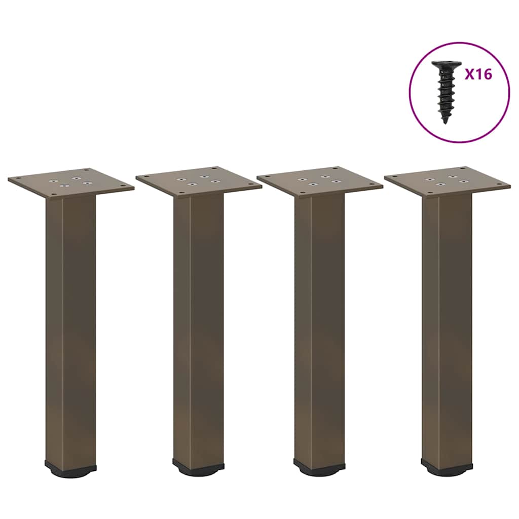 Pieds de table basse 4 pièces Acier naturel 30-32 cm Acier - XIOS