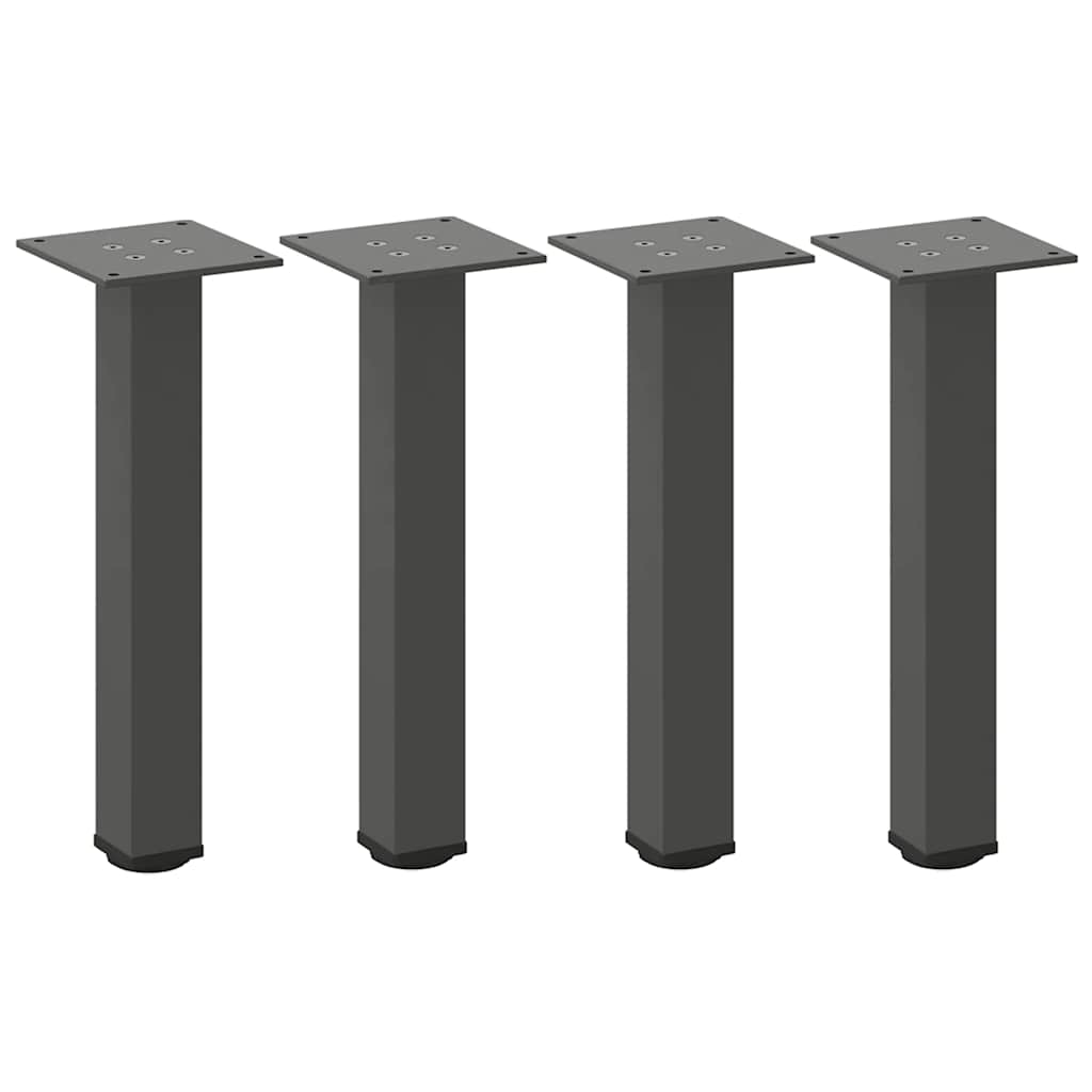 Pieds de table basse 4 pièces Anthracite 42-44 cm Acier - XIOS