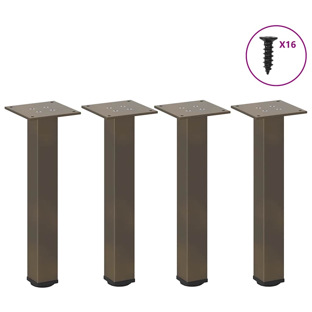 Pieds de table basse 4 pièces Acier naturel 42-44 cm Acier - XIOS