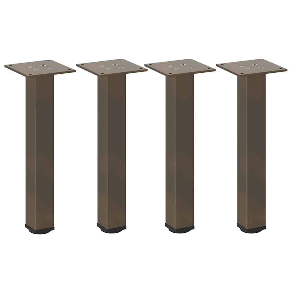Pieds de table basse 4 pièces Acier naturel 42-44 cm Acier - XIOS