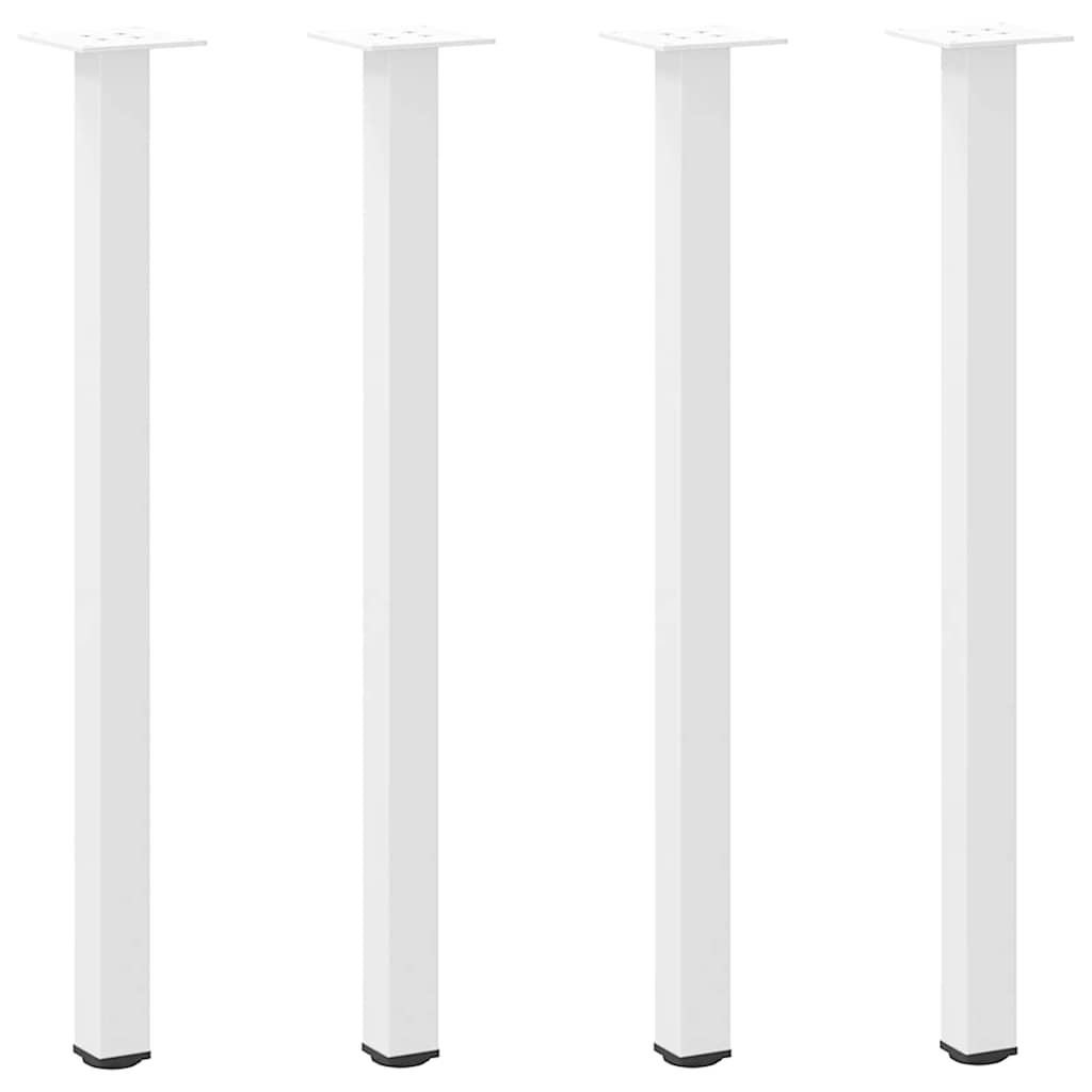 Pieds de table console 4 pièces Blanc 72-74 cm Acier - XIOS