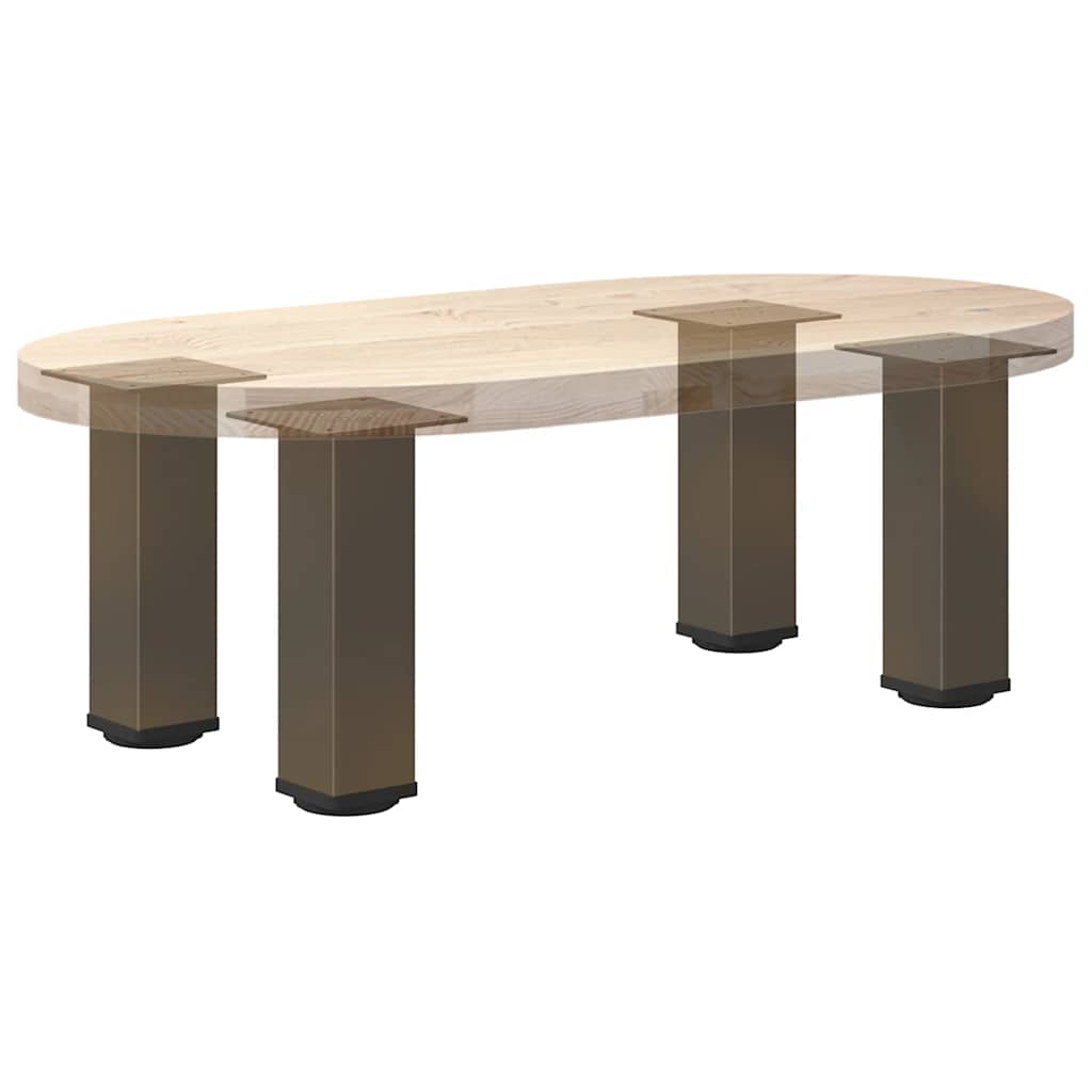 Pieds de table basse 4 pièces Acier naturel 30-32 cm Acier - XIOS