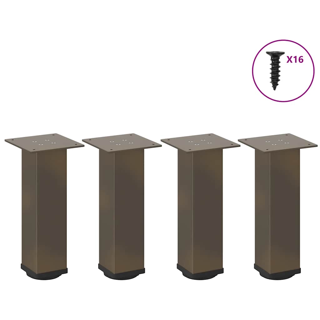Pieds de table basse 4 pièces Acier naturel 42-44 cm Acier - XIOS