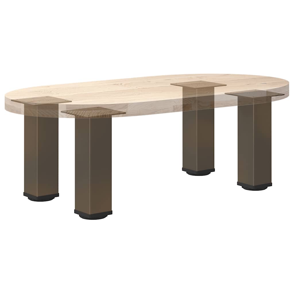 Pieds de table basse 4 pièces Acier naturel 42-44 cm Acier - XIOS
