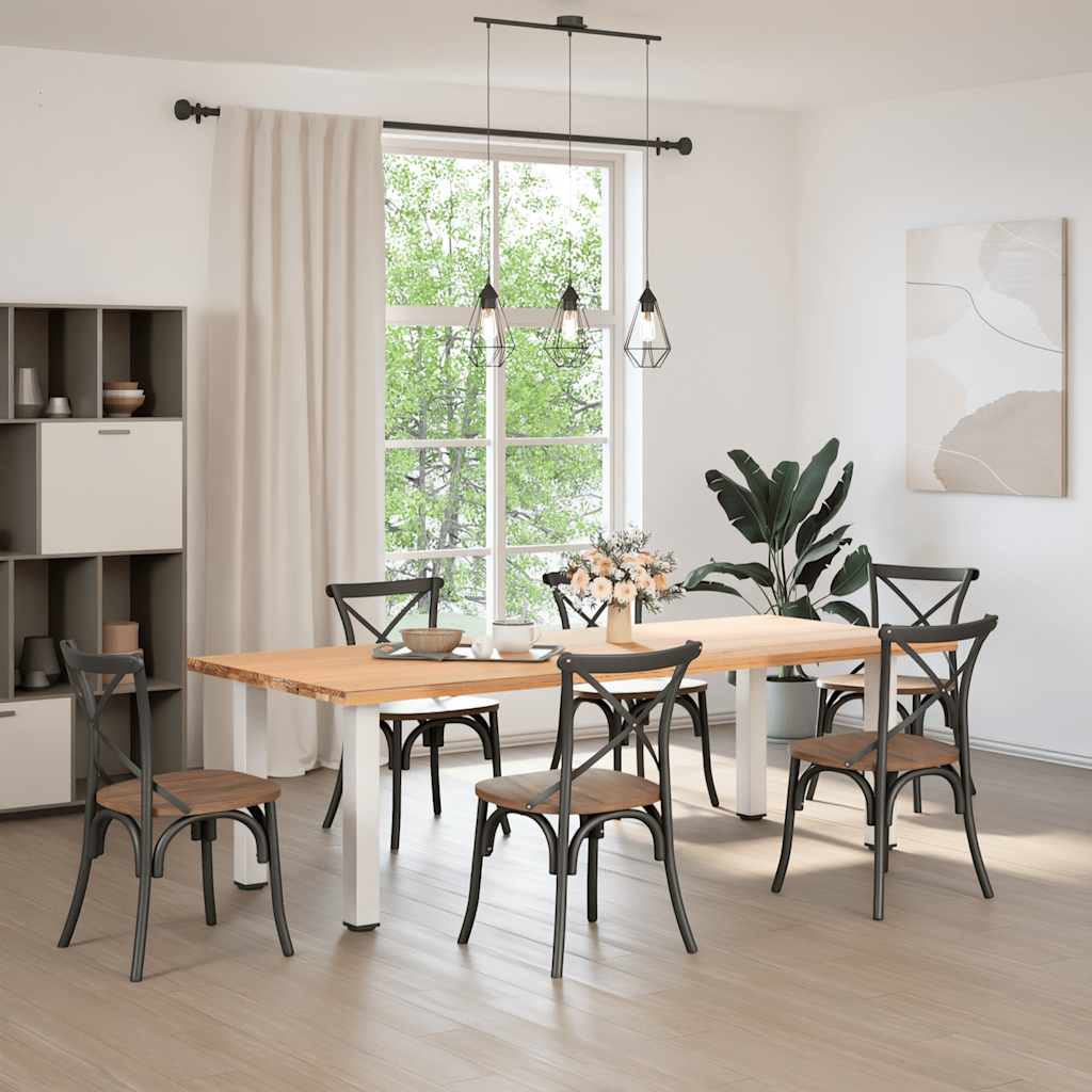 Pieds de table console 4 pièces Blanc 72-74 cm Acier - XIOS