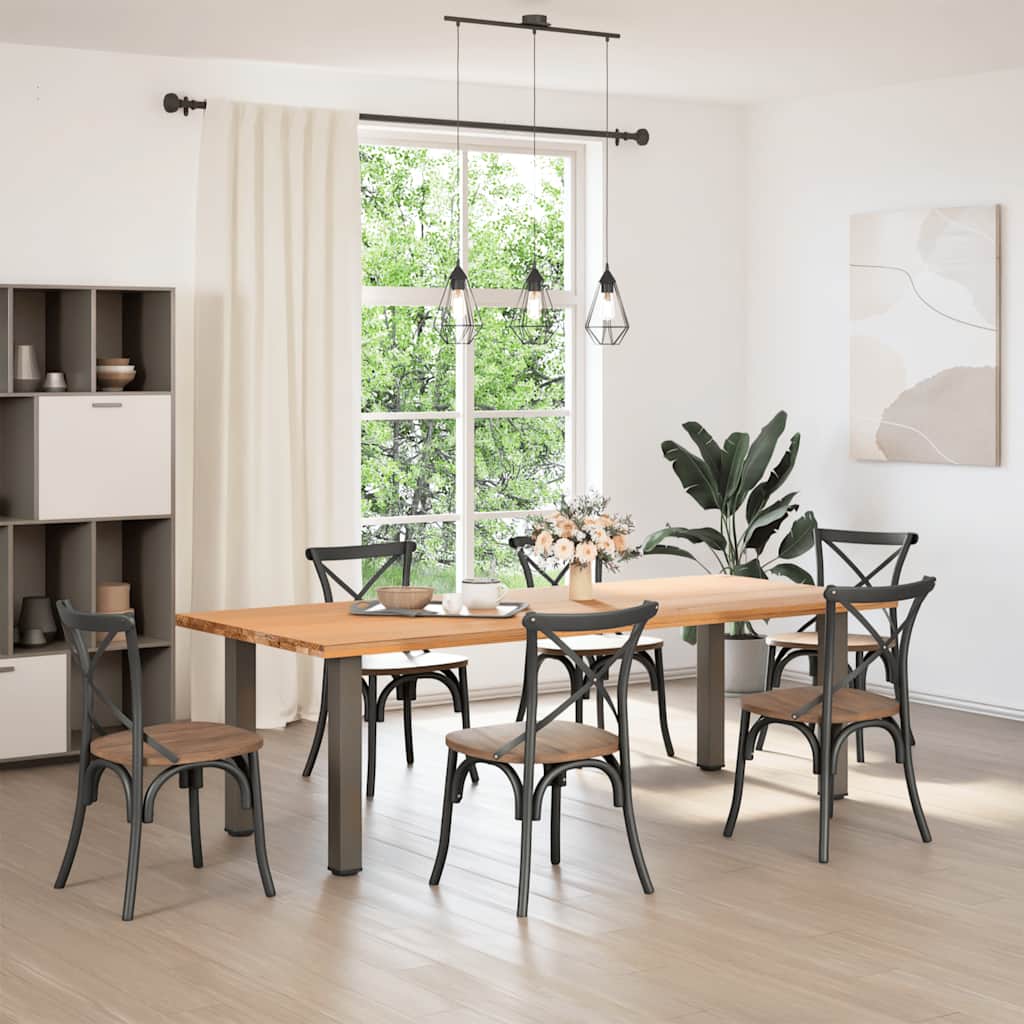 Pieds de table console 4 pièces Acier naturel 72-74 cm Acier - XIOS