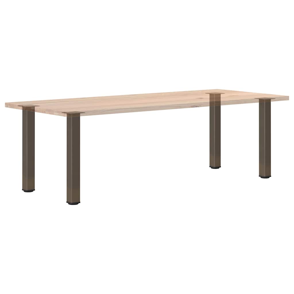 Pieds de table console 4 pièces Acier naturel 72-74 cm Acier - XIOS