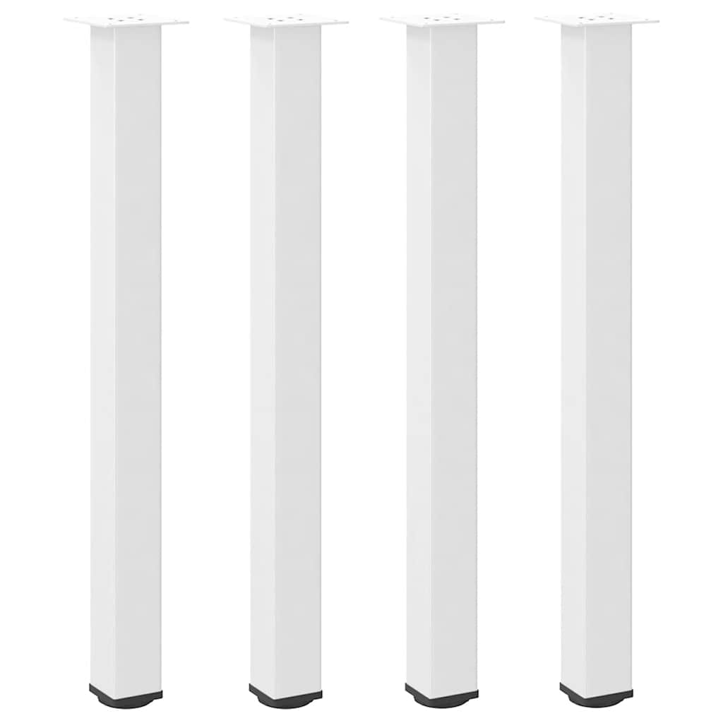 Pieds de table de bar 4 pièces Blanc 90-92 cm Acier