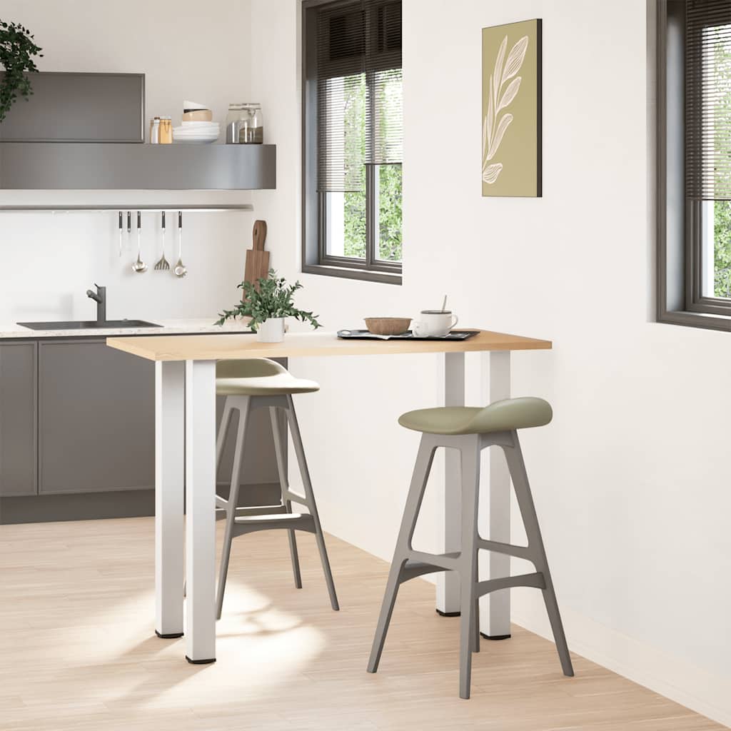 Pieds de table de bar 4 pièces Blanc 90-92 cm Acier