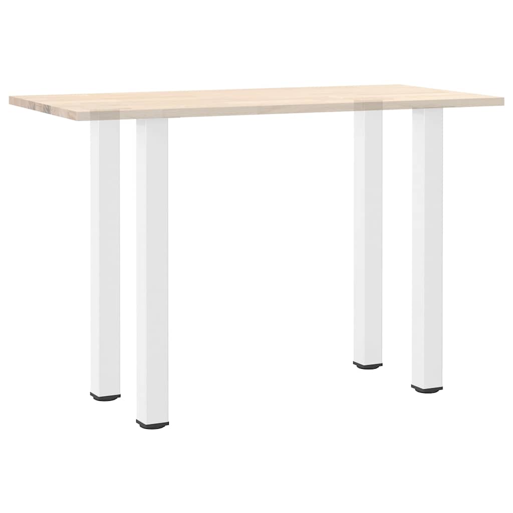 Pieds de table de bar 4 pièces Blanc 90-92 cm Acier