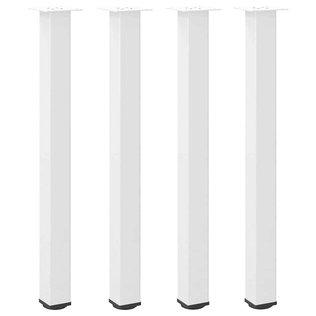 Pieds de table de bar 4 pièces Blanc 100-102 cm Acier - XIOS