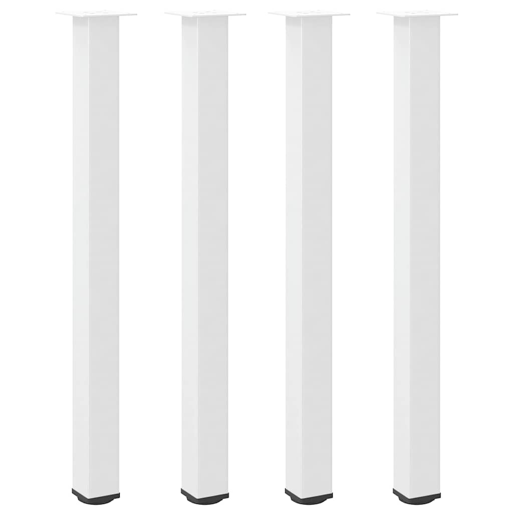 Pieds de table de bar 4 pièces Blanc 110-112 cm Acier - XIOS