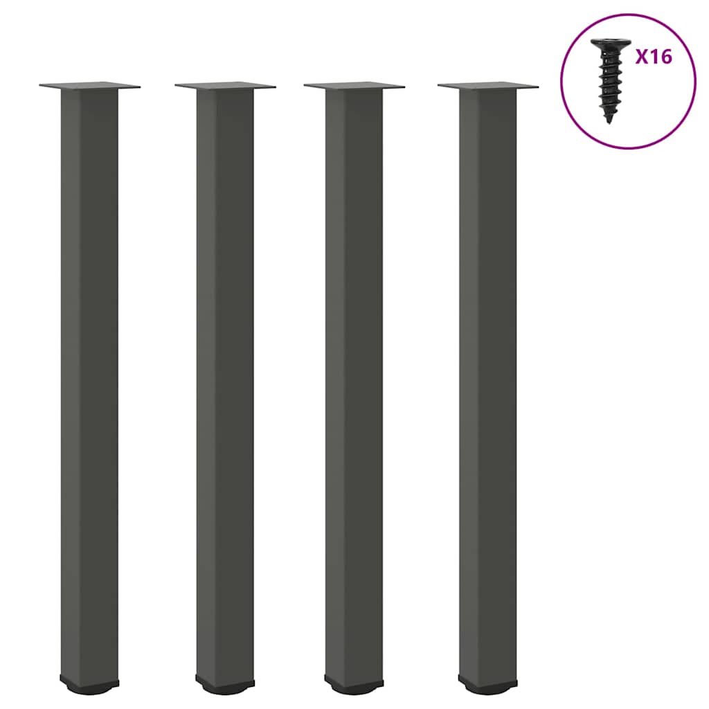 Pieds de table de bar 4 pièces Anthracite 110-112 cm Acier - XIOS