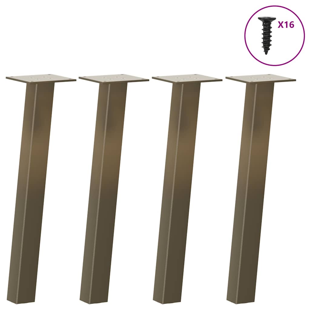 Pieds de table basse 4 pièces Acier naturel 30 cm Acier - XIOS