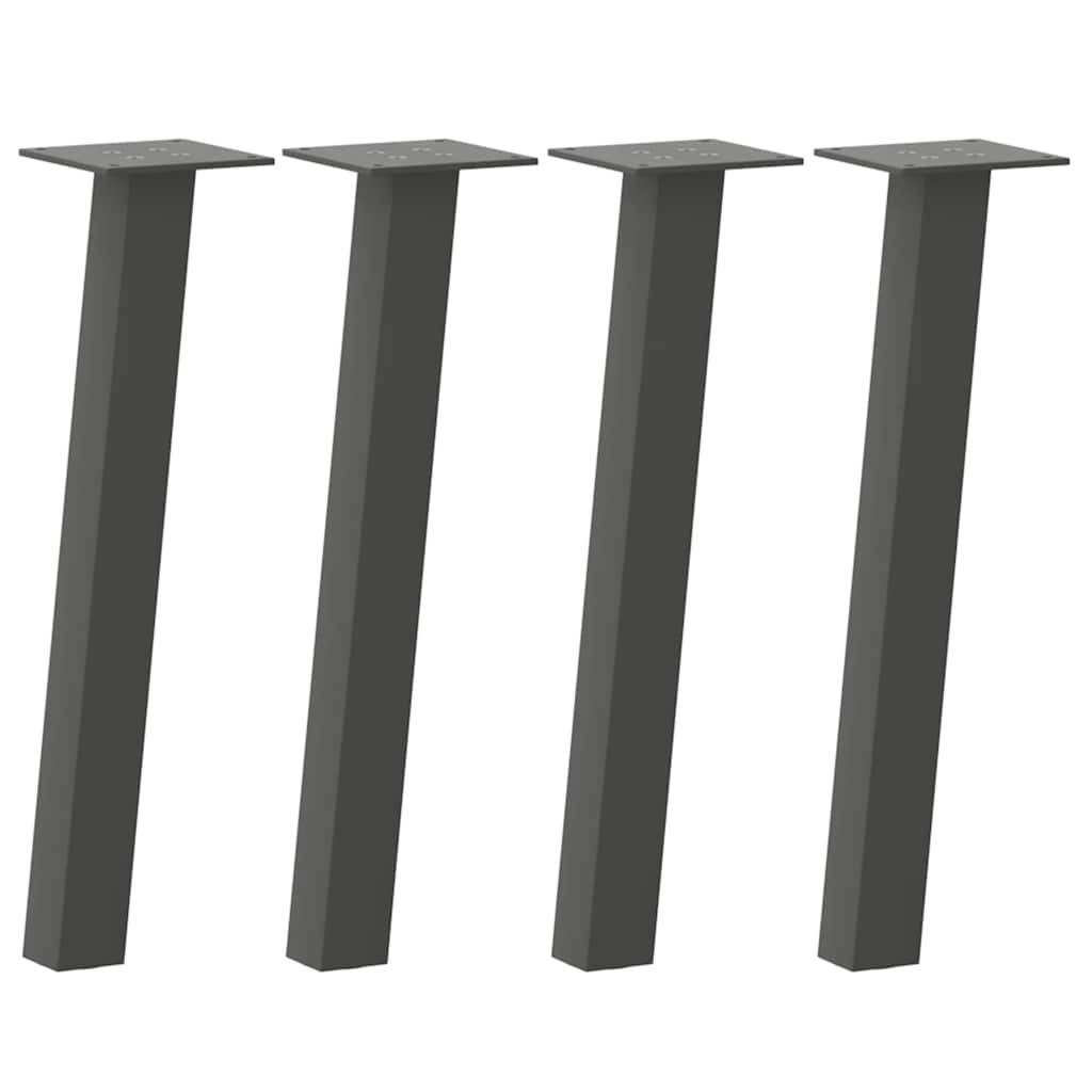 Pieds de table basse 4 pièces Anthracite 42 cm Acier - XIOS
