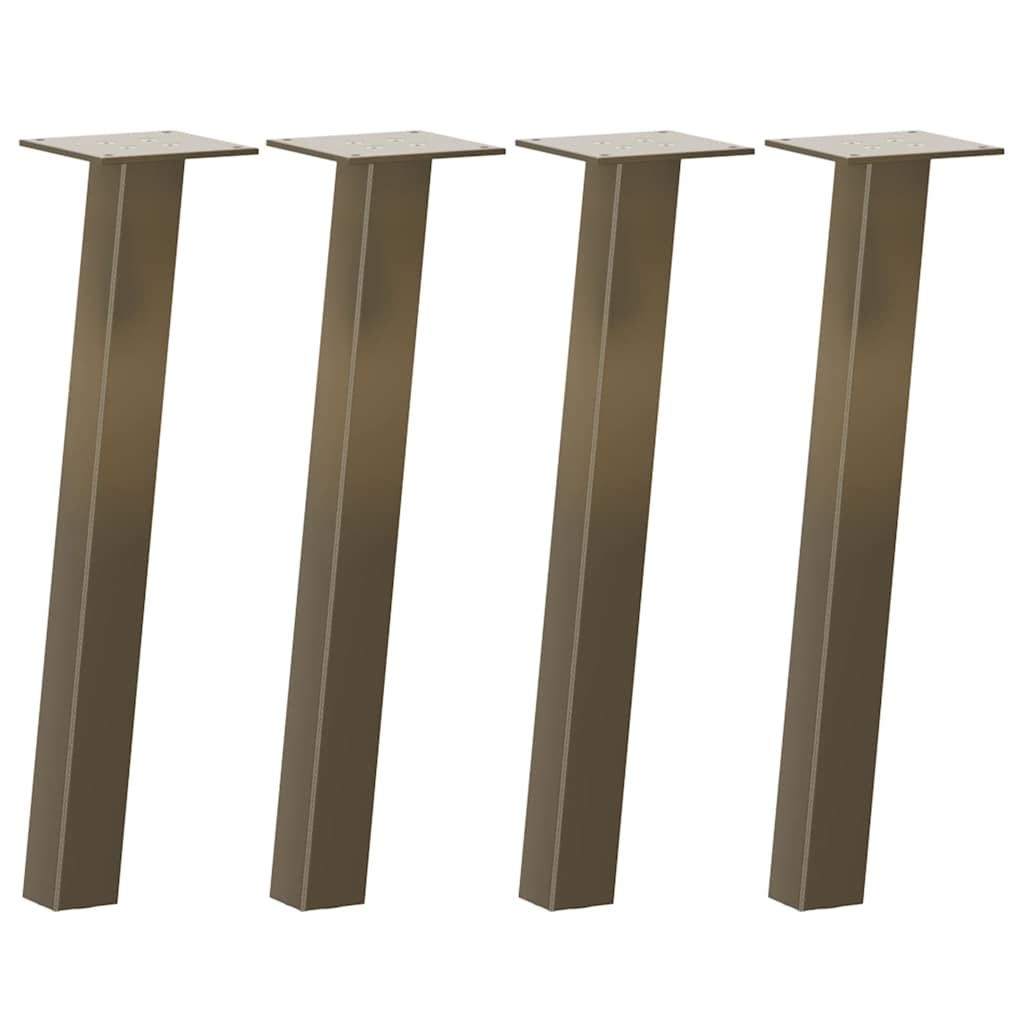 Pieds de table basse 4 pièces Acier naturel 42 cm Acier - XIOS