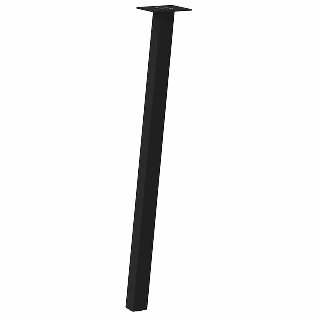 Pieds de table console 4 pièces Noir 72 cm Acier - XIOS
