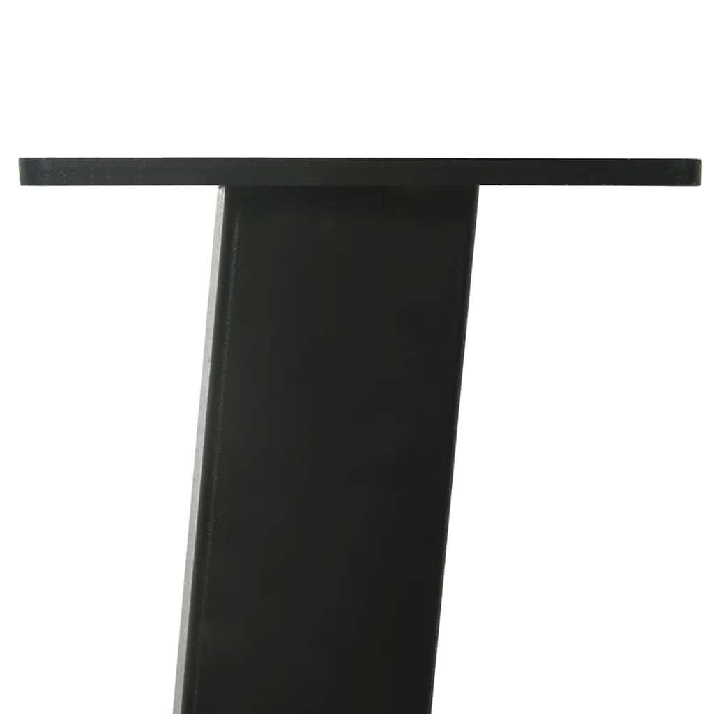 Pieds de table console 4 pièces Noir 72 cm Acier - XIOS