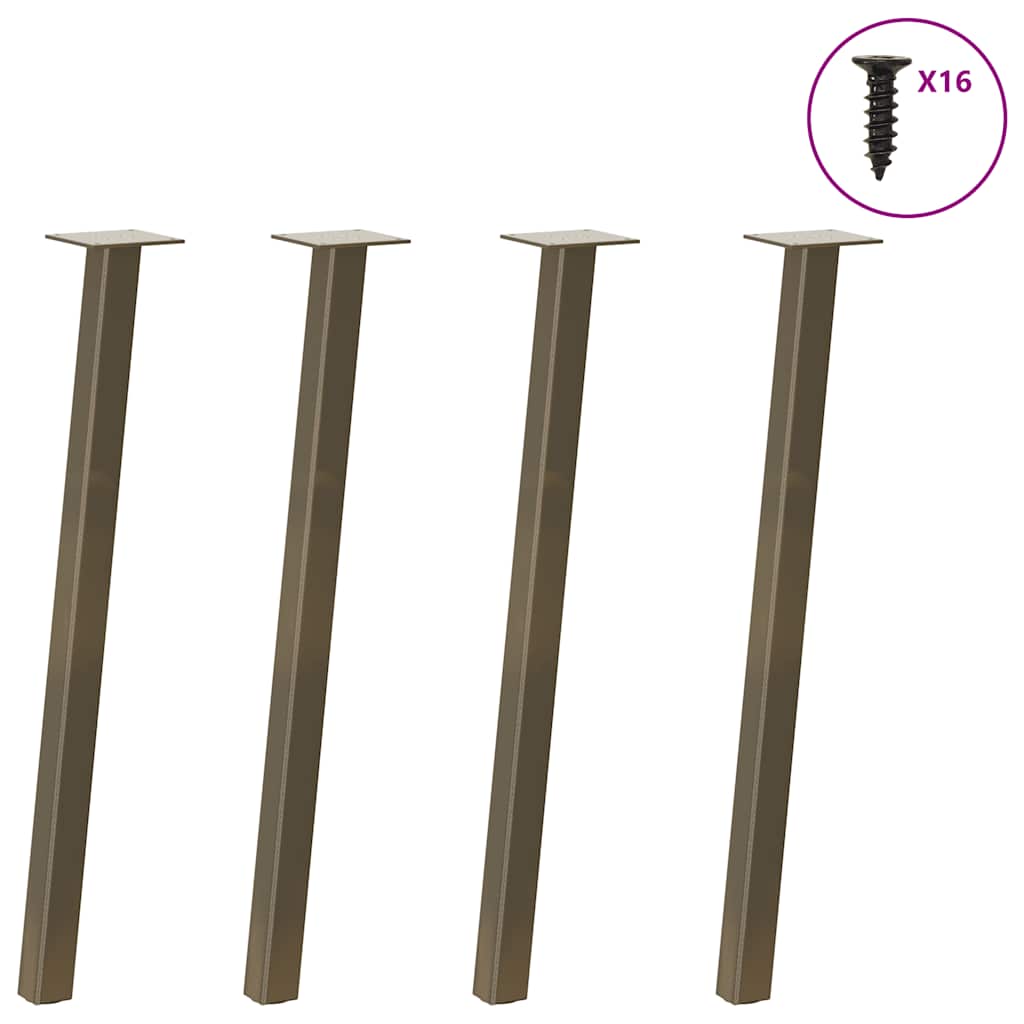 Pieds de table console 4 pièces Acier naturel 72 cm Acier - XIOS