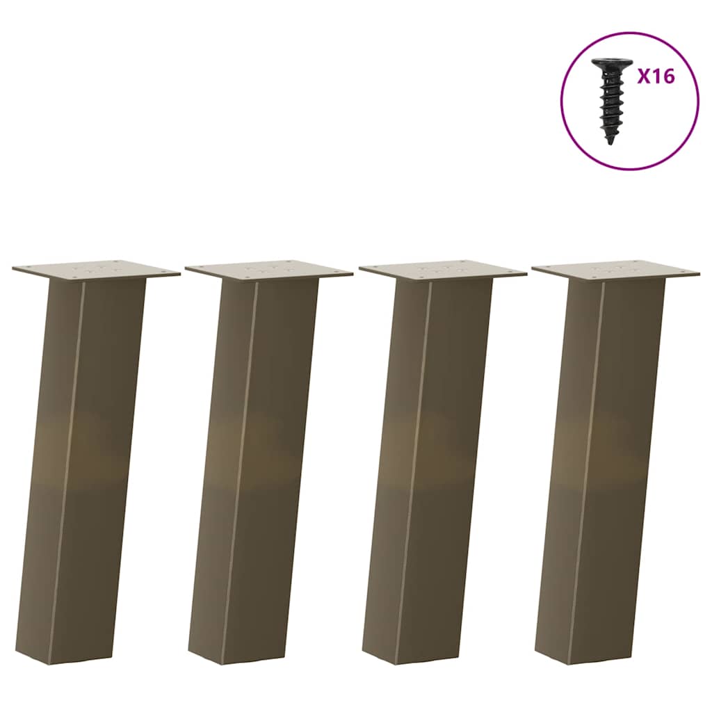 Pieds de table basse 4 pièces Acier naturel 42 cm Acier - XIOS