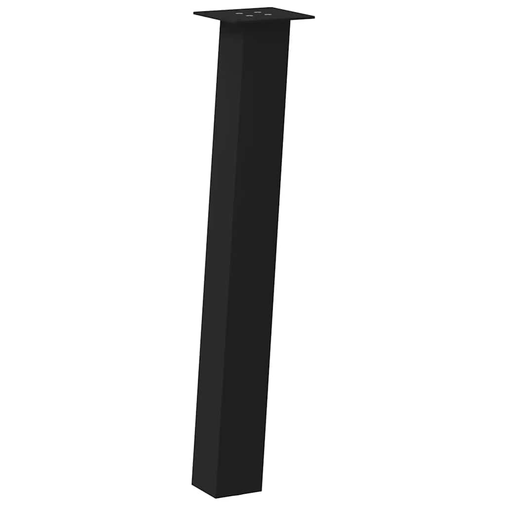 Pieds de table console 4 pièces Noir 72 cm Acier - XIOS