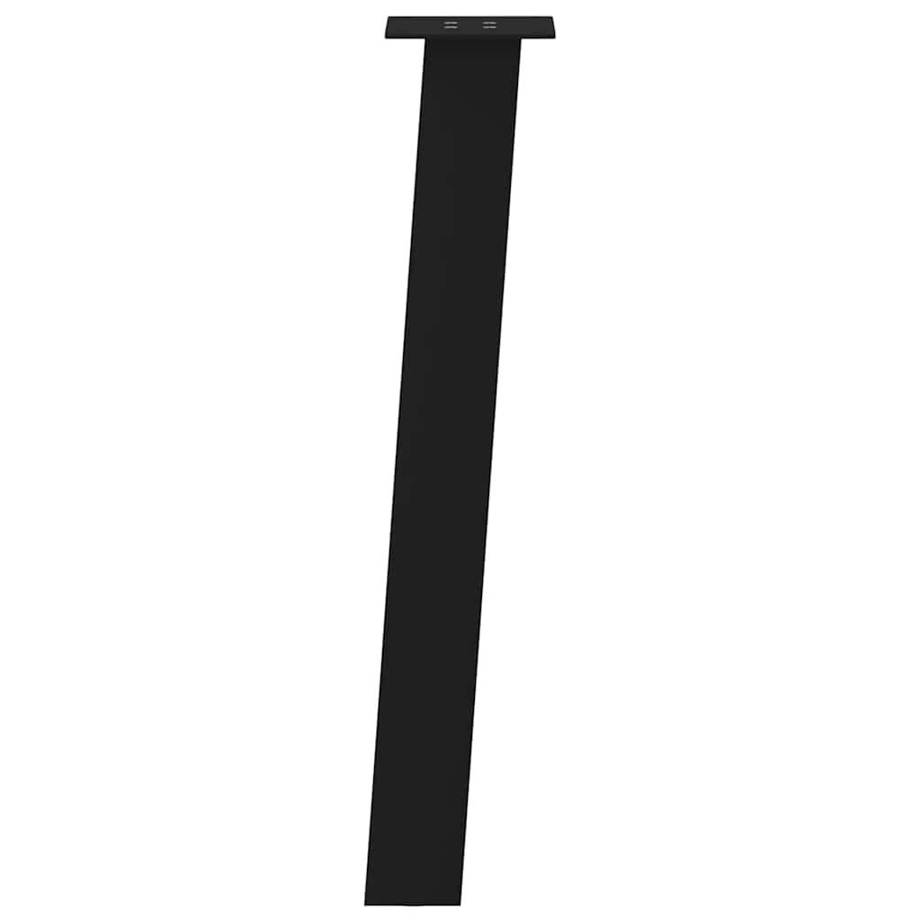 Pieds de table console 4 pièces Noir 72 cm Acier - XIOS