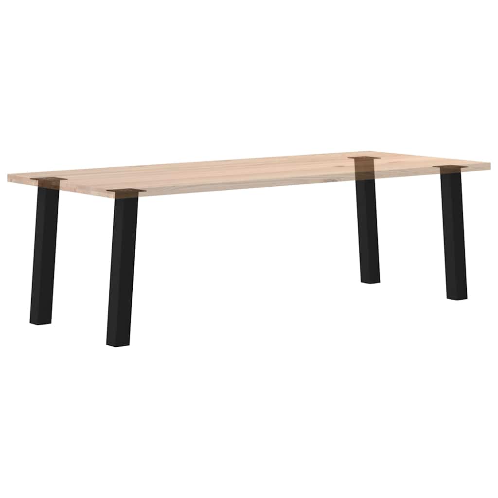 Pieds de table console 4 pièces Noir 72 cm Acier - XIOS