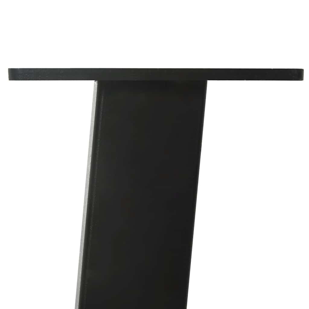 Pieds de table console 4 pièces Noir 72 cm Acier - XIOS