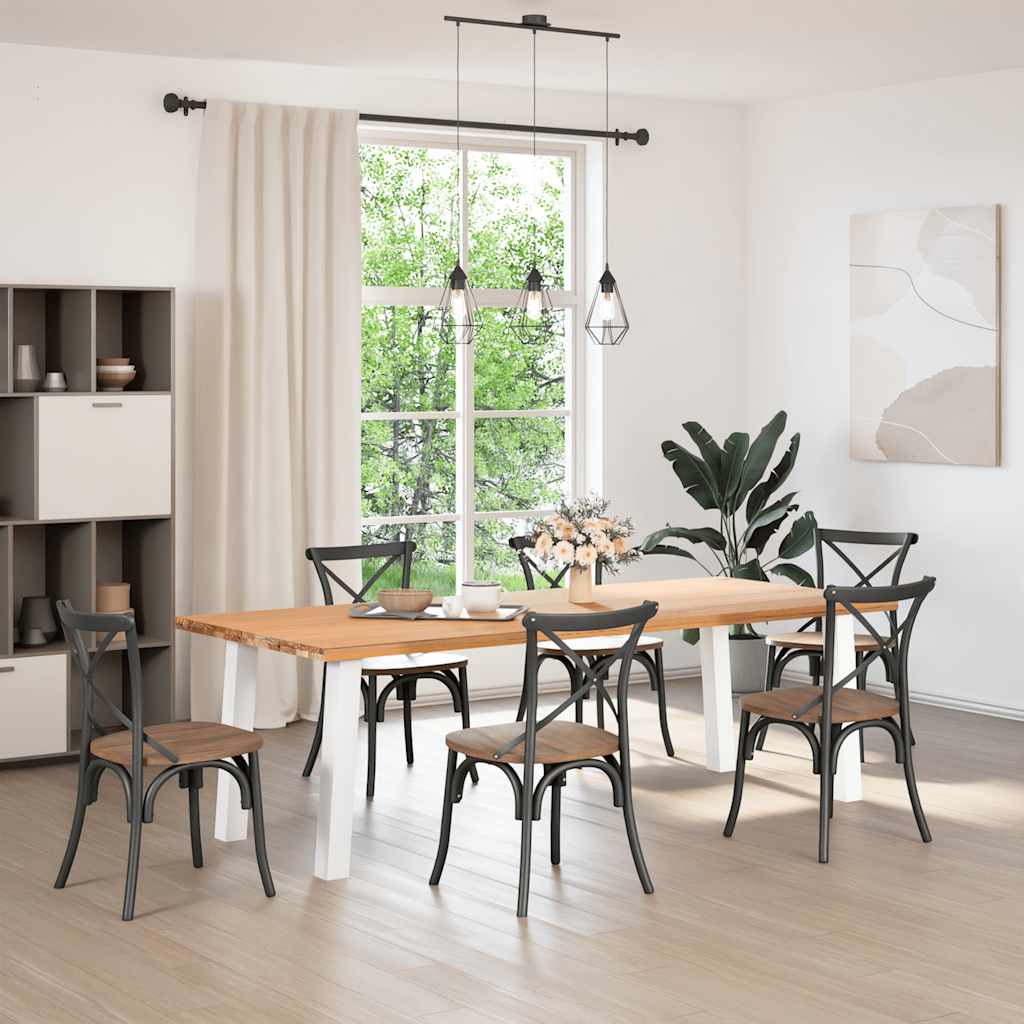 Pieds de table console 4 pièces Blanc 72 cm Acier