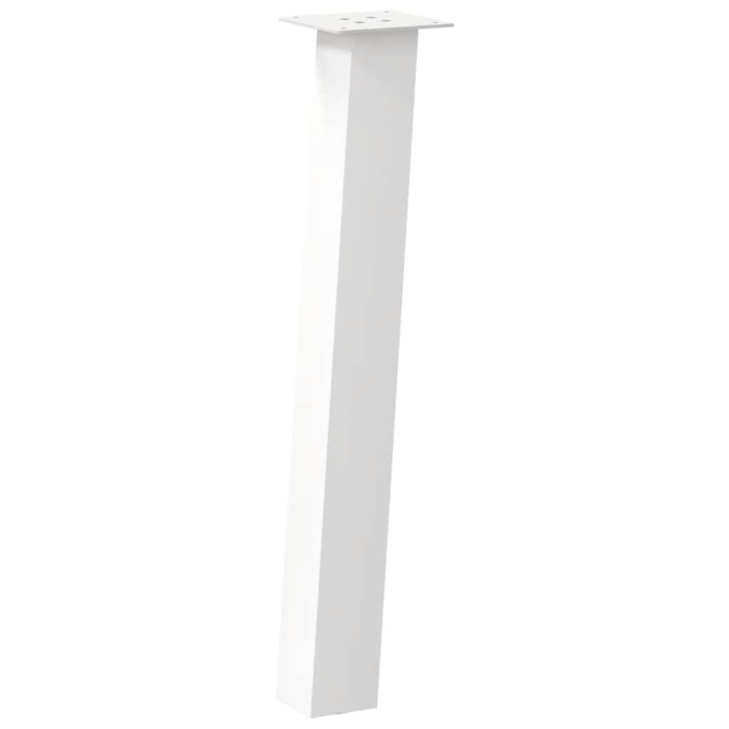 Pieds de table console 4 pièces Blanc 72 cm Acier