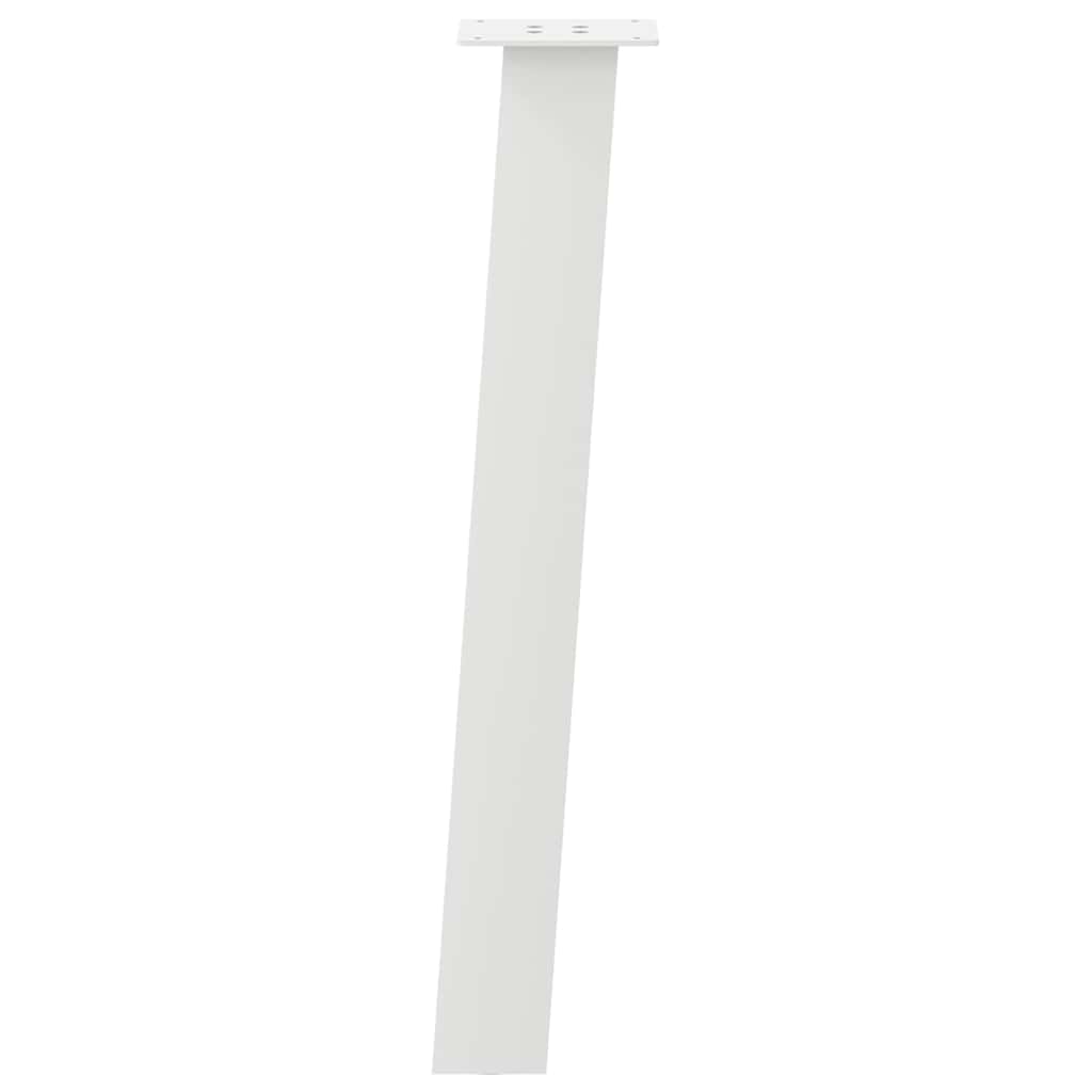 Pieds de table console 4 pièces Blanc 72 cm Acier