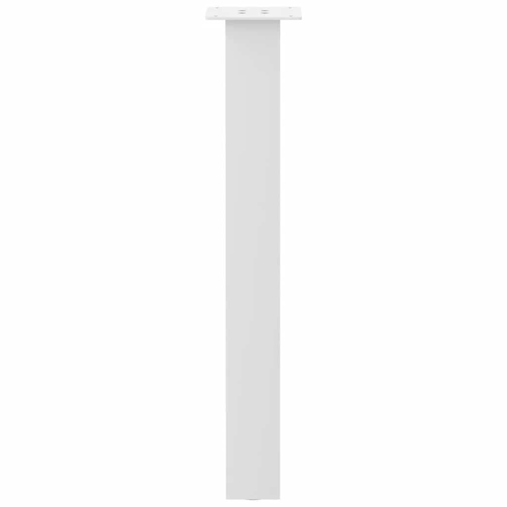 Pieds de table console 4 pièces Blanc 72 cm Acier