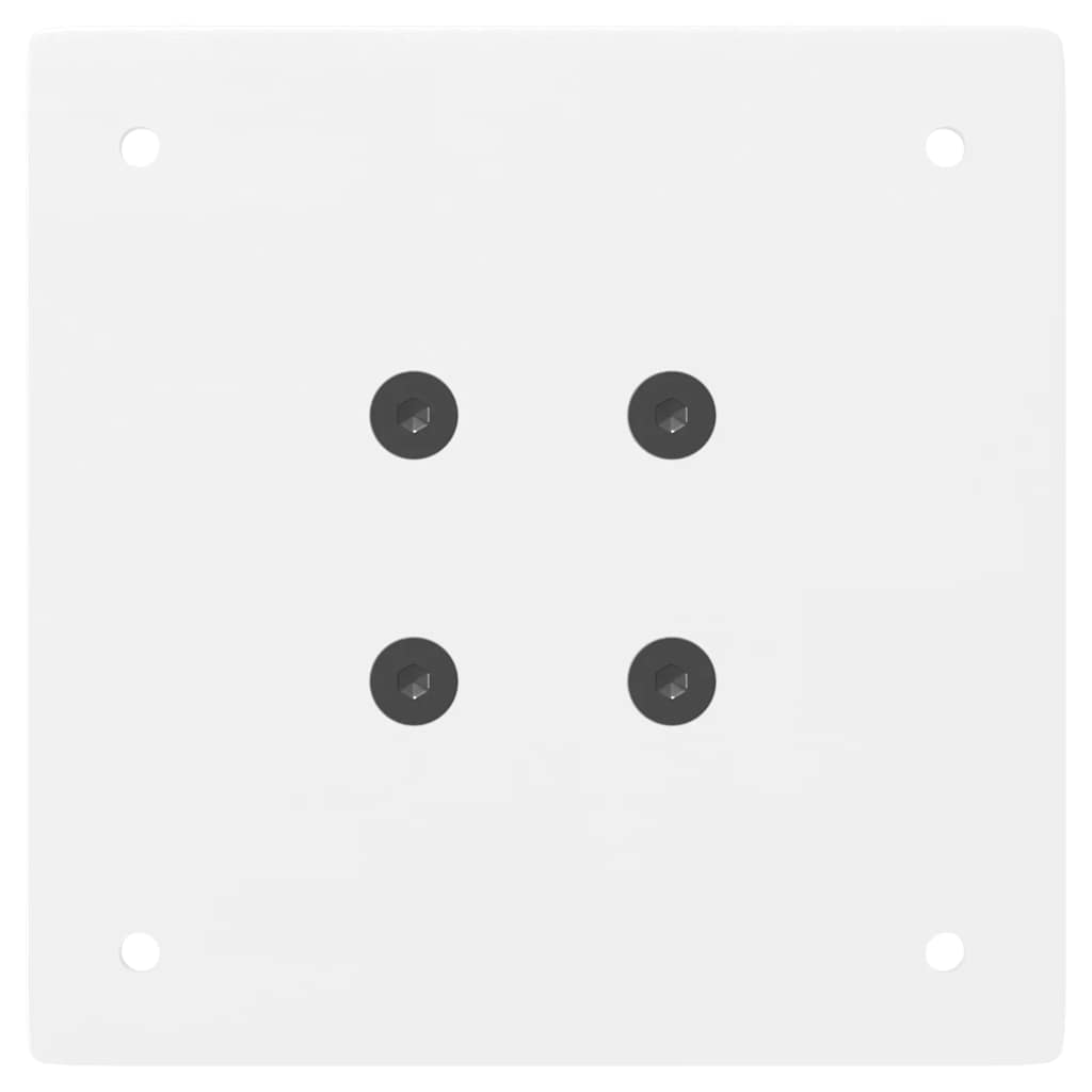Pieds de table console 4 pièces Blanc 72 cm Acier