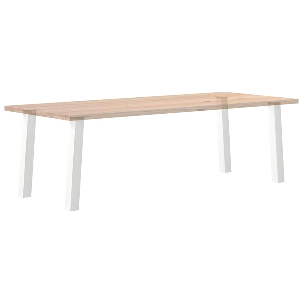 Pieds de table console 4 pièces Blanc 72 cm Acier