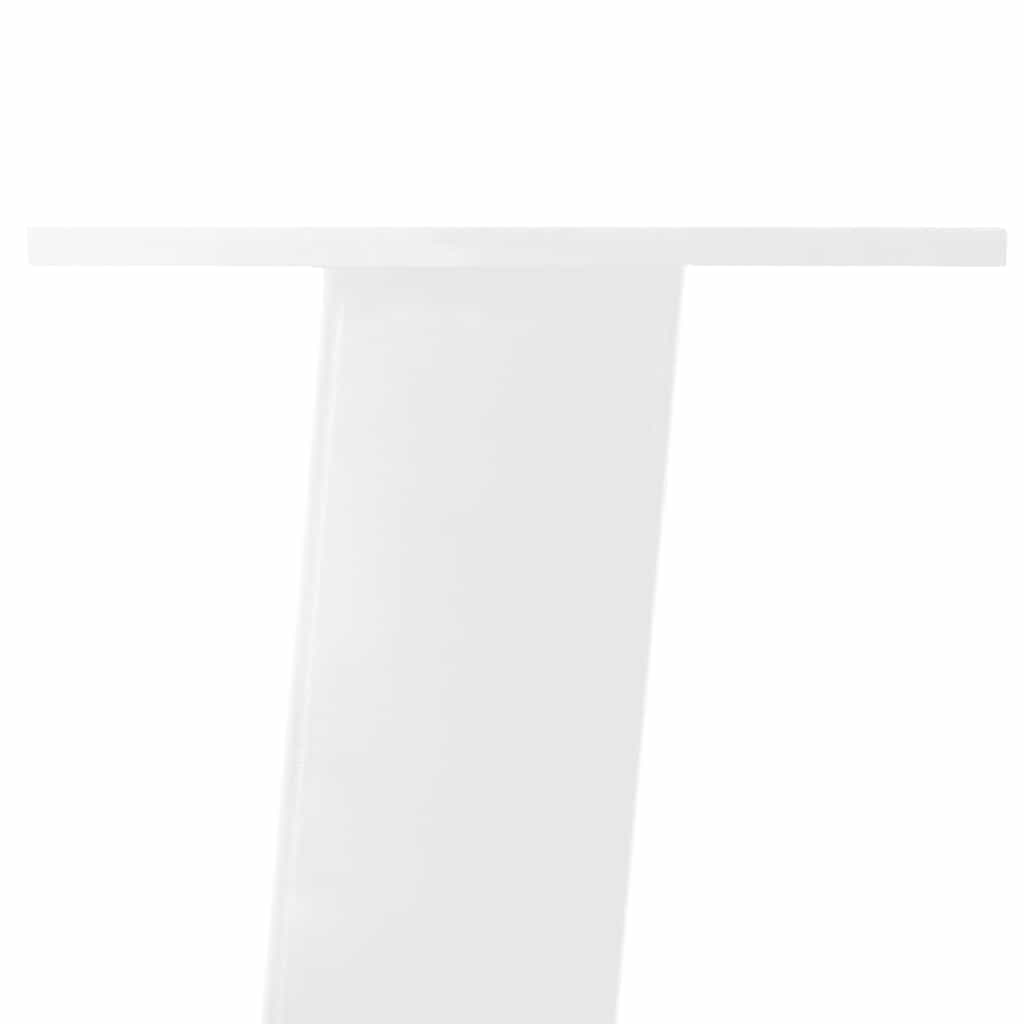 Pieds de table console 4 pièces Blanc 72 cm Acier