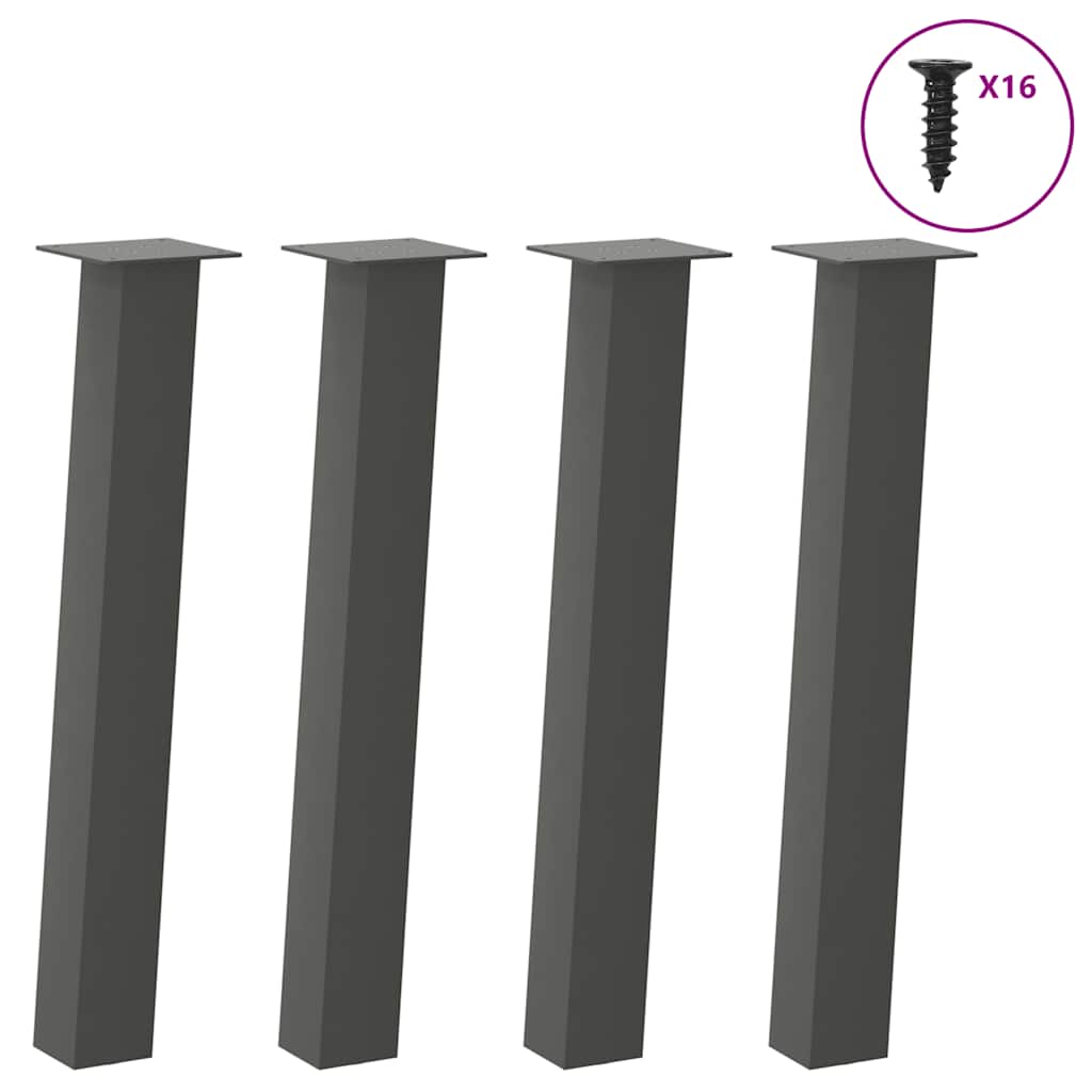 Pieds de table basse 4 pcs anthracite 72 cm acier Pieds de table vidaXL