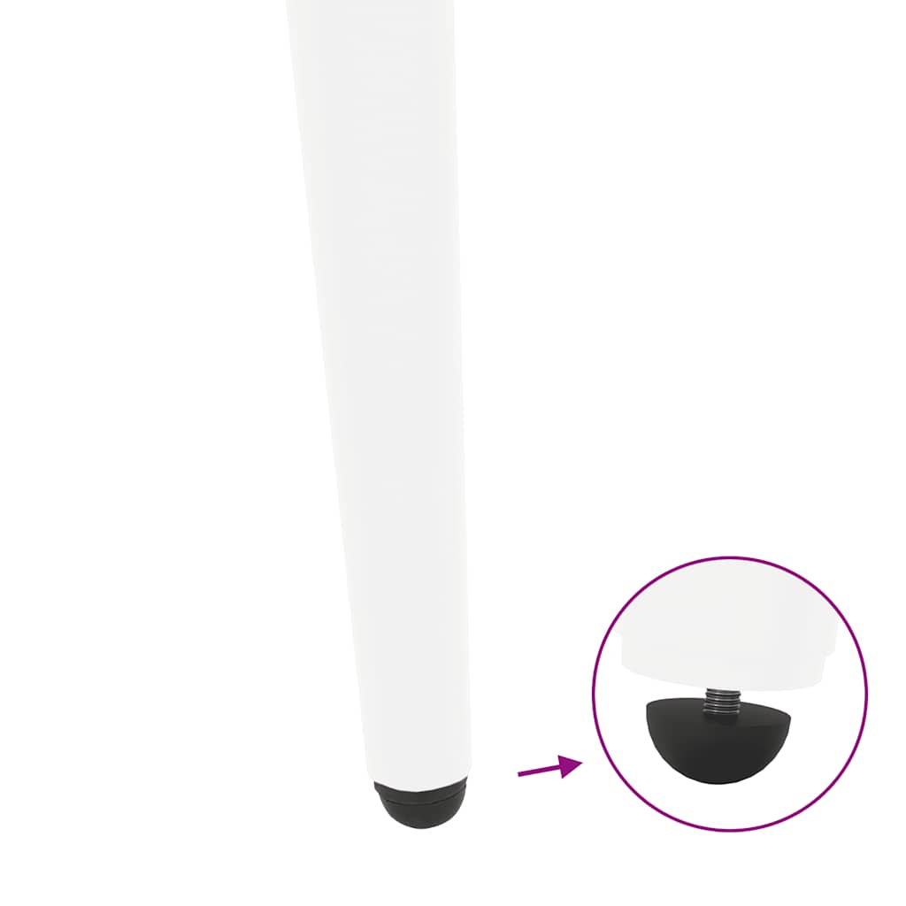 Pieds de table basse coniques 4 pièces Blanc 30-31 cm Acier - XIOS