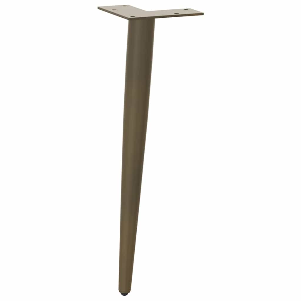 Pieds de table basse coniques 4 pièces Acier naturel 30-31 cm Acier - XIOS
