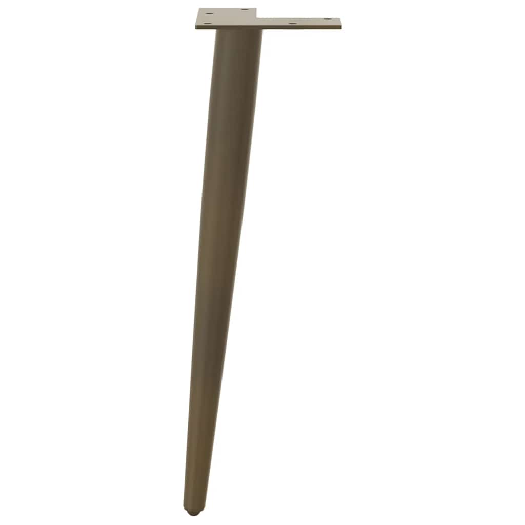 Pieds de table basse coniques 4 pièces Acier naturel 30-31 cm Acier - XIOS