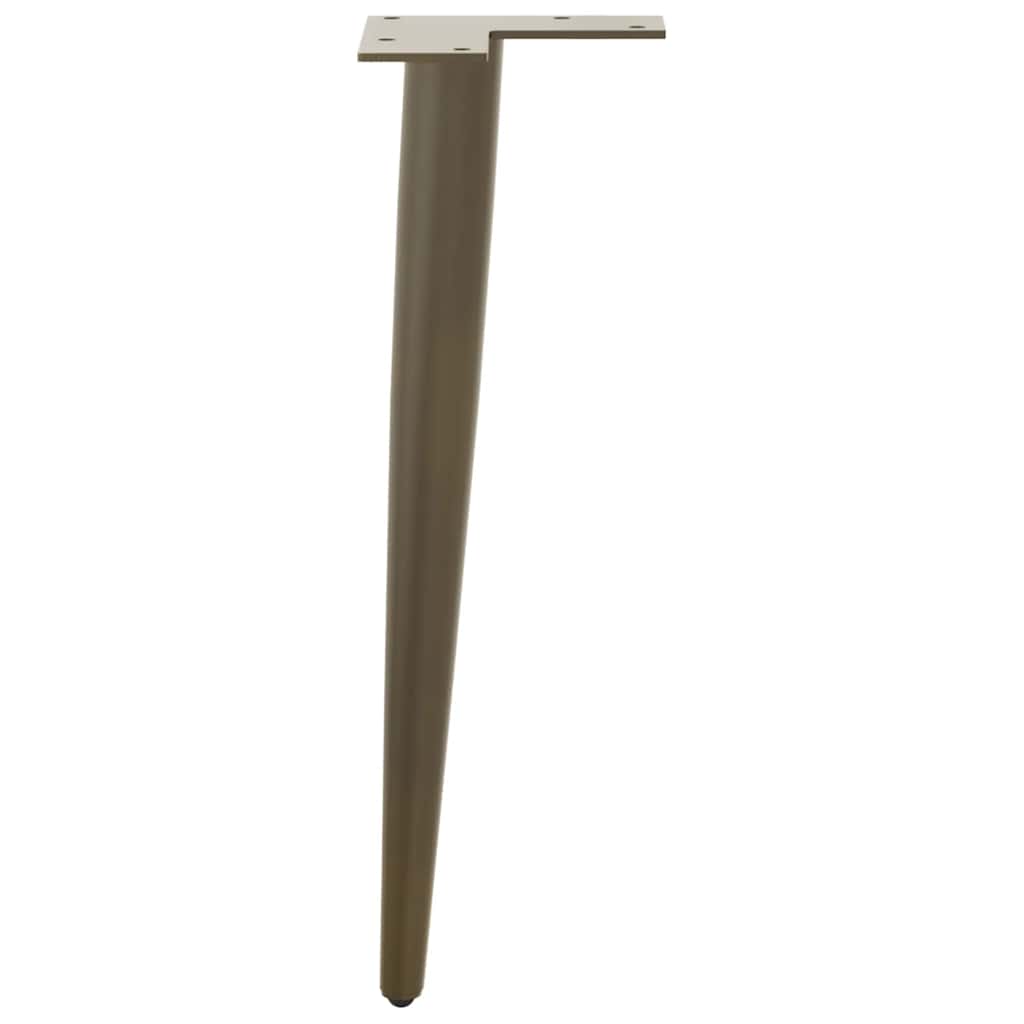 Pieds de table basse coniques 4 pièces Acier naturel 30-31 cm Acier - XIOS